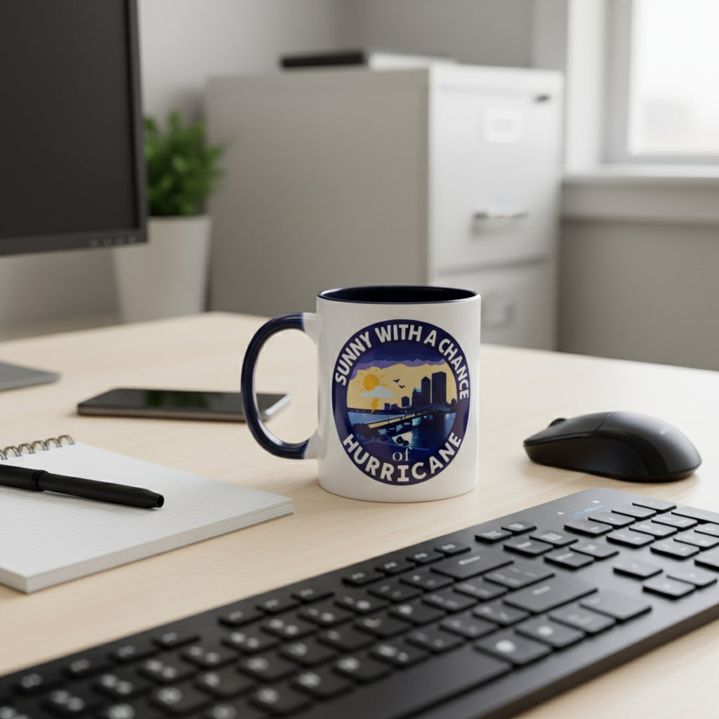 Florida Summer 11 oz Mug - Sunny with a Chance of Hurricane