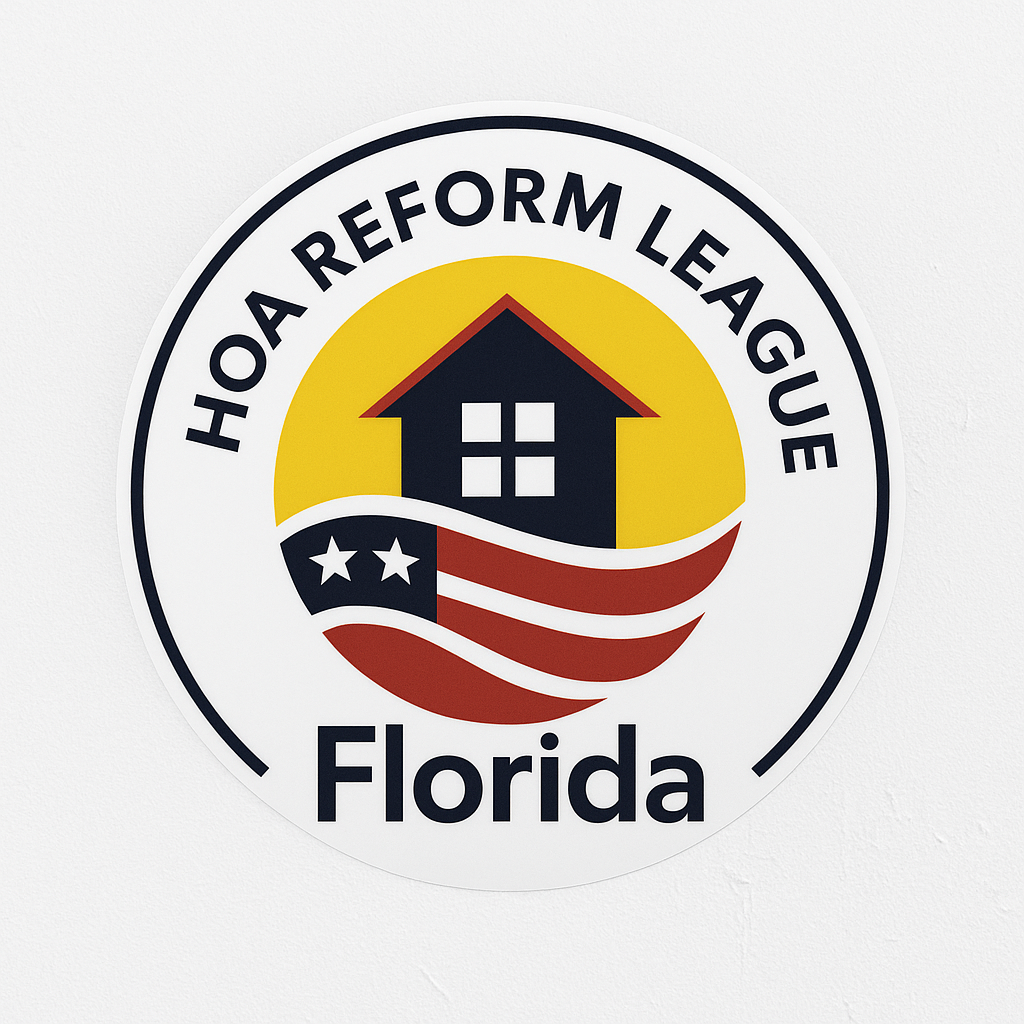 HOA Reform League Florida  bumper sticker