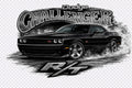 Dodge Challenger Black R/T t-shirt