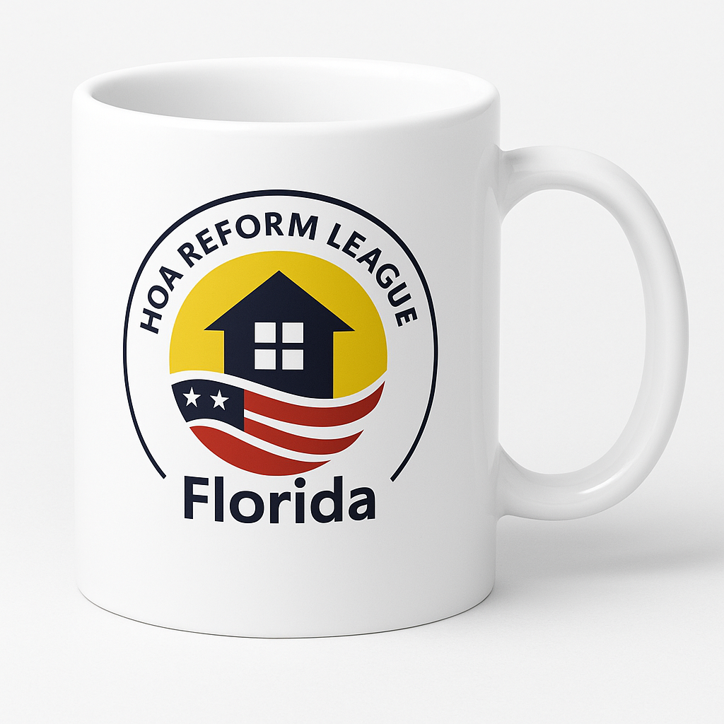 Florida-Made Sublimation Mug - HOA Reform League - Florida logo